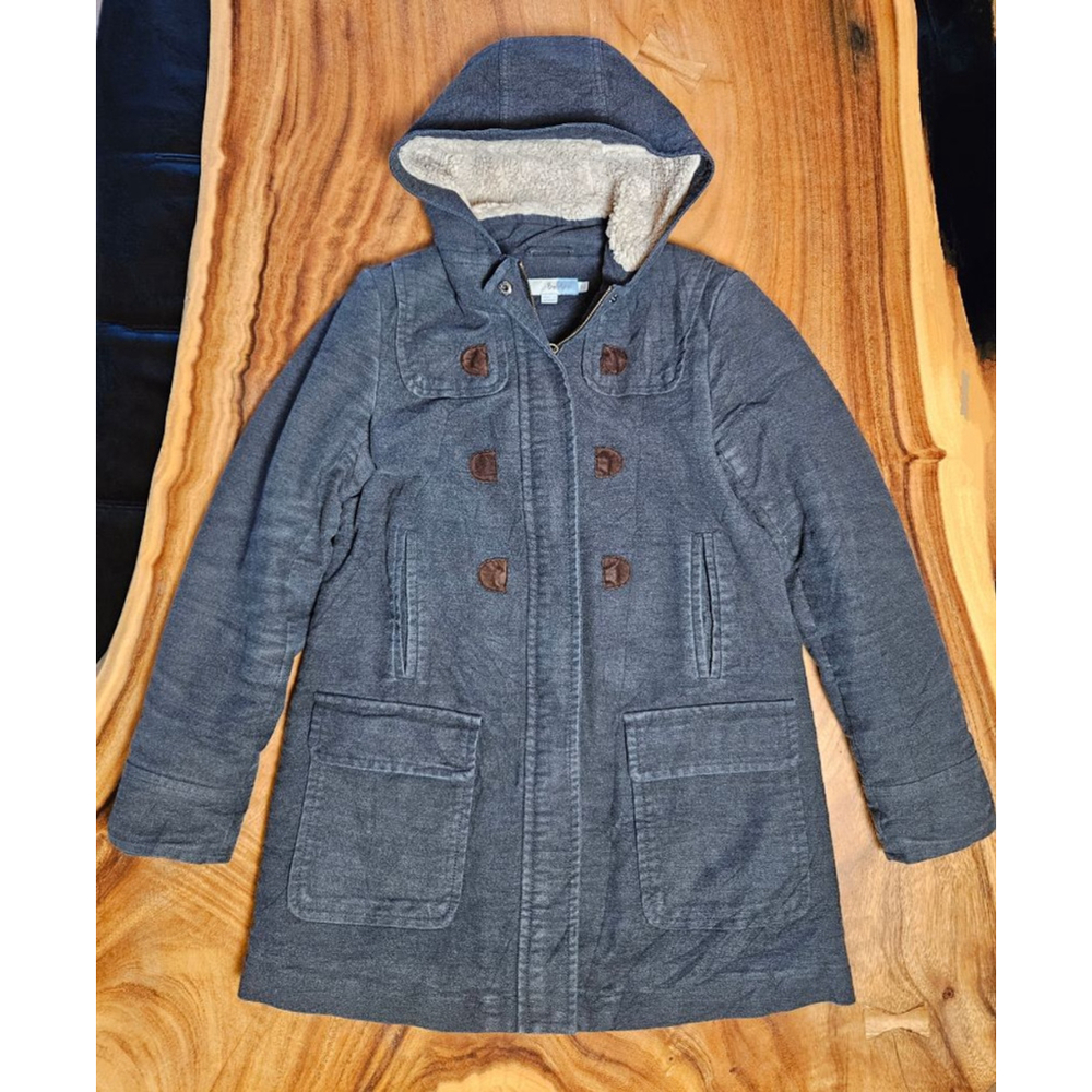 Boden Women's Gray Pea Coat with Hood Size 8